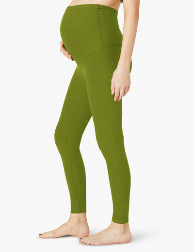 green maternity high waisted pants