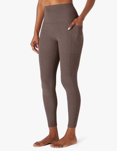brown high waisted pocket leggings