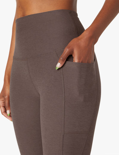 brown high waisted pocket leggings