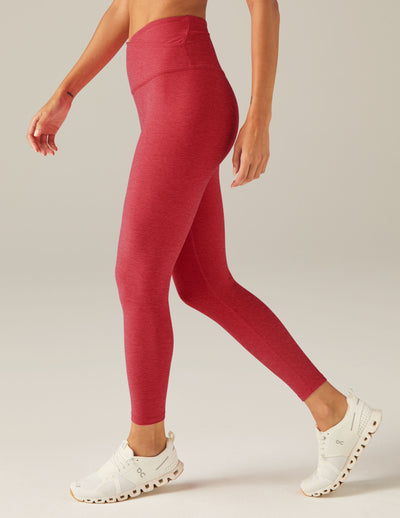 red midi legging with cross front detail
