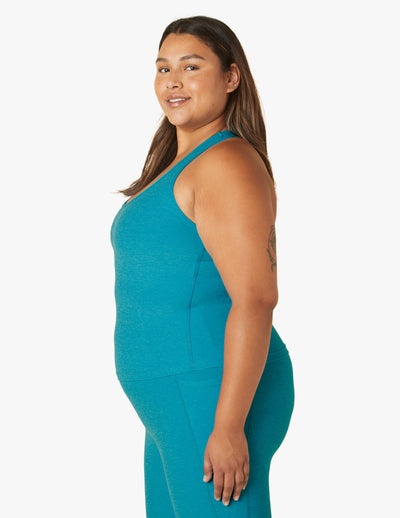 blue plus size tank top