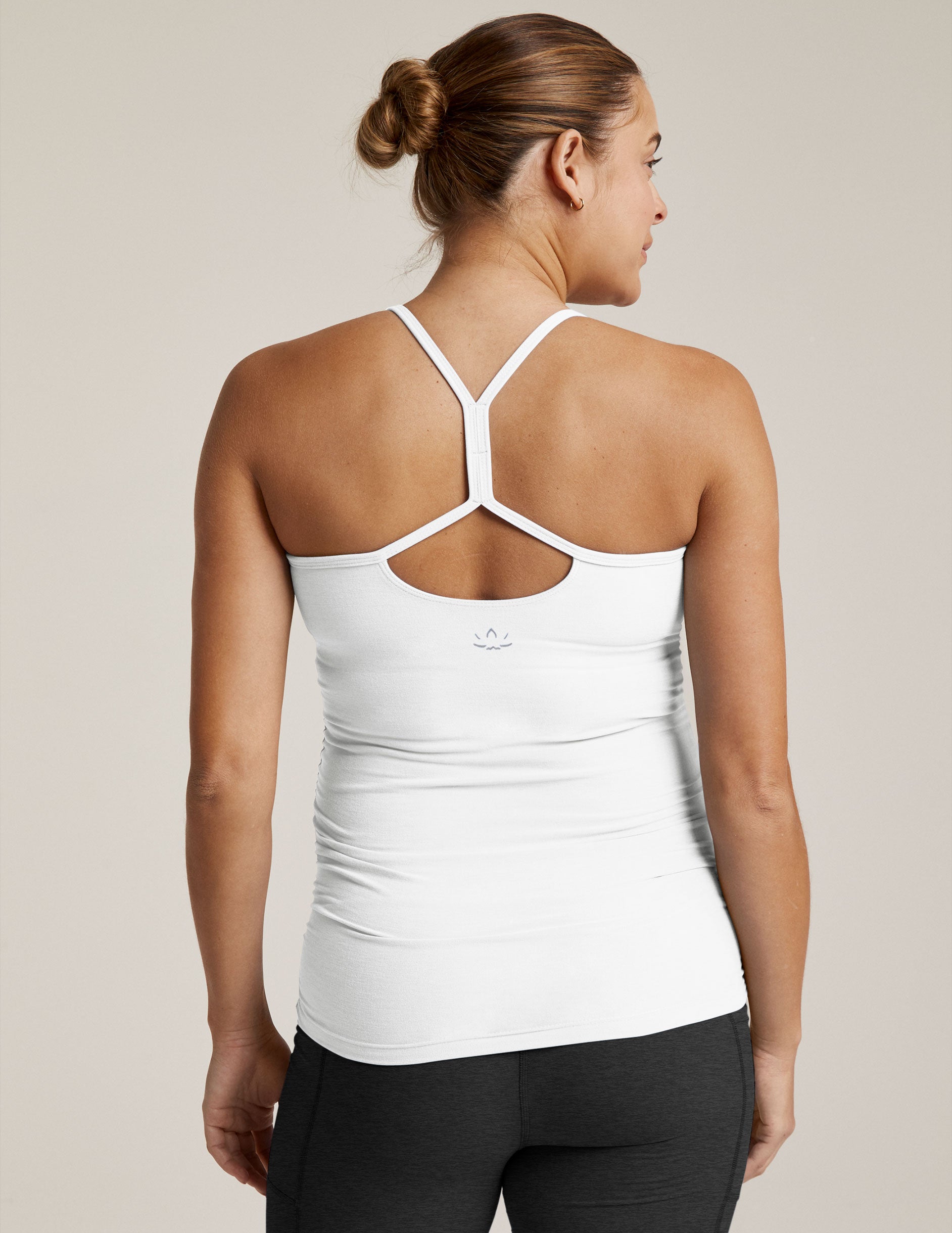 Beyond Yoga in A Cinch Maternity Low V Tank White XS at  Women's  Clothing store
