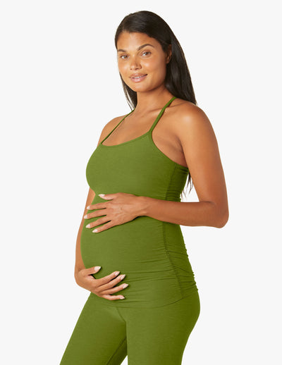 green maternity tank top
