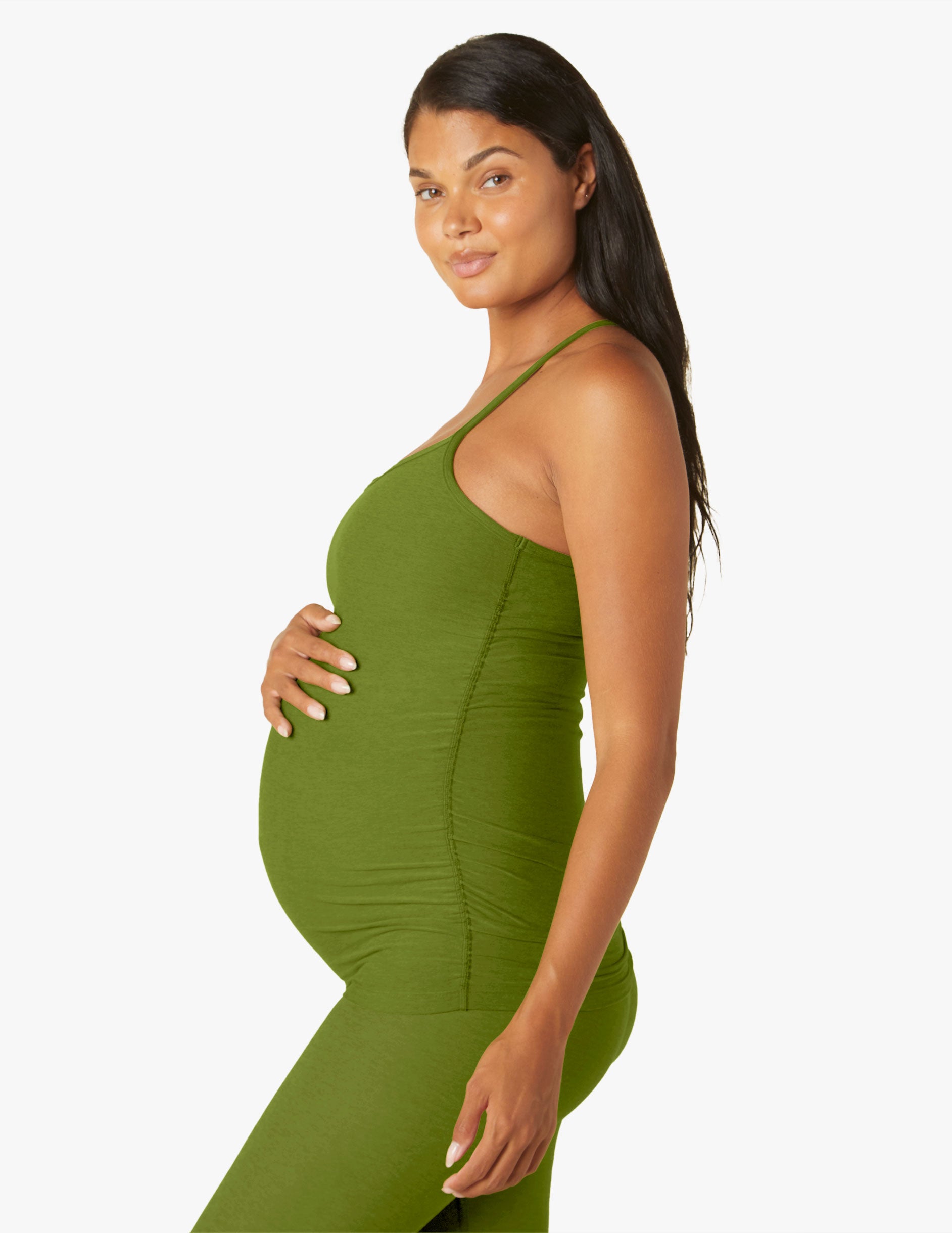 green maternity tank top