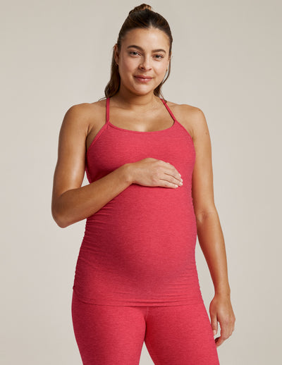red maternity tank top
