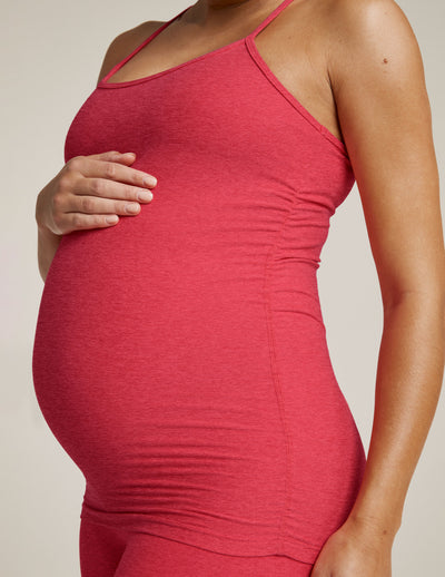 red maternity tank top