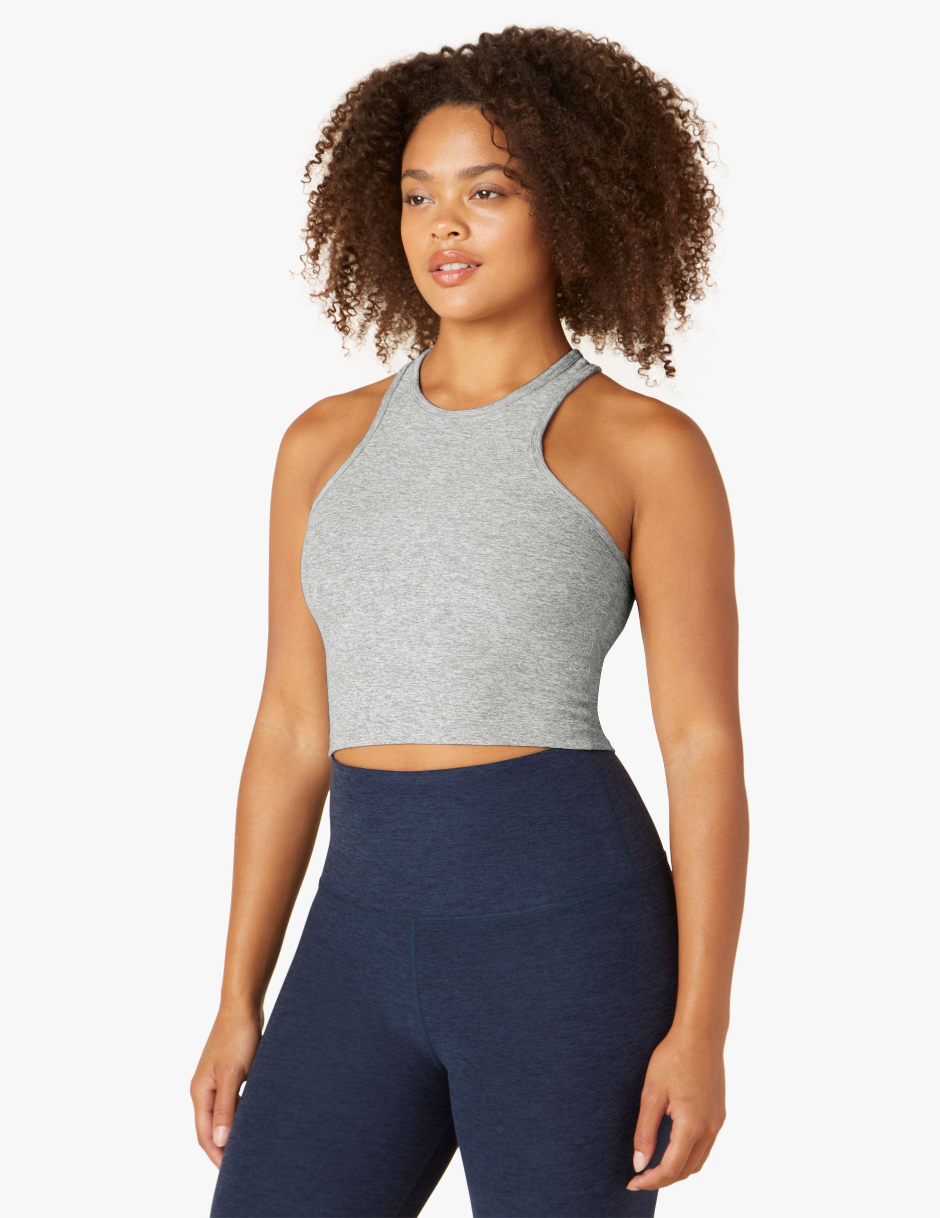 Lightweight Cover-Tank in Grey by Chandra Yoga & Active Wear
