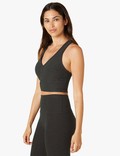 black sports bra top