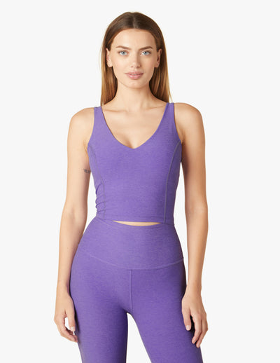 purple crop top