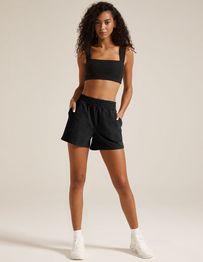 black shorts