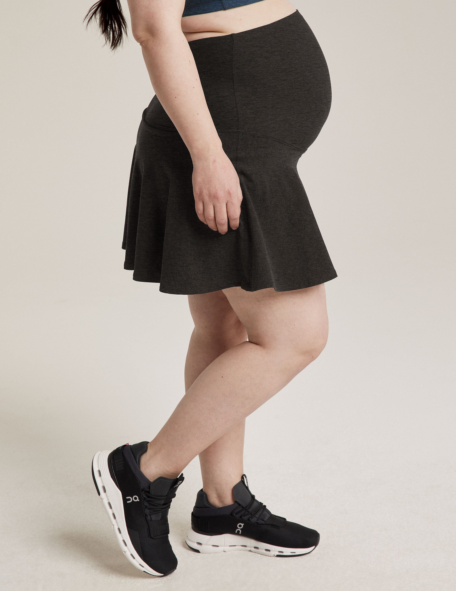 black maternity mini skirt