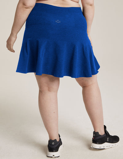 blue maternity mini skirt